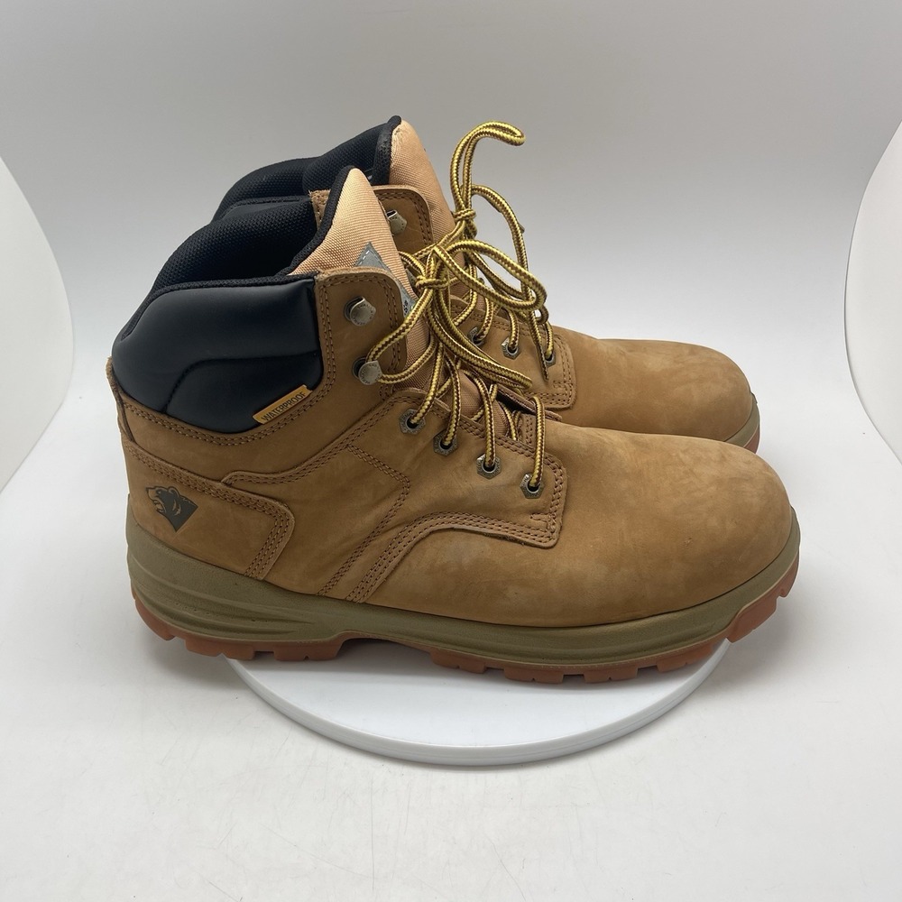 Herman Survivors Boots Mens 12 W Tan Wheat Leather Steel Toe Work 36159773 Shoes